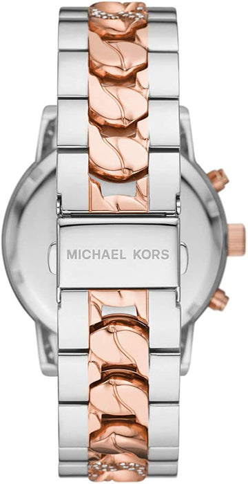 Michael Kors Women's Ritz Quartz Watch with Stainless Steel Strap, Two-Tone, 20 (Model: MK6938)
